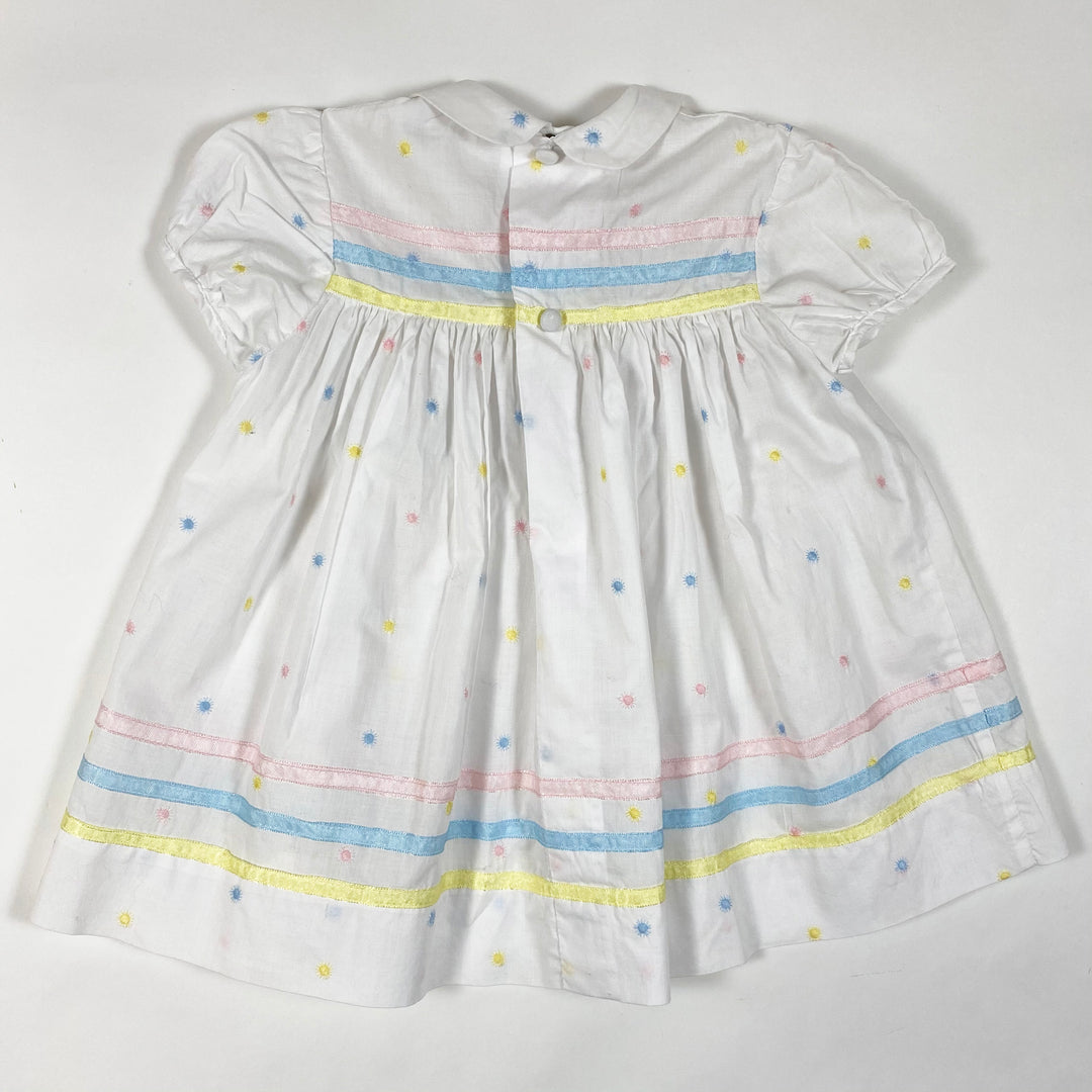 Baby Luce white pastel detail short-sleeved dress 1Y