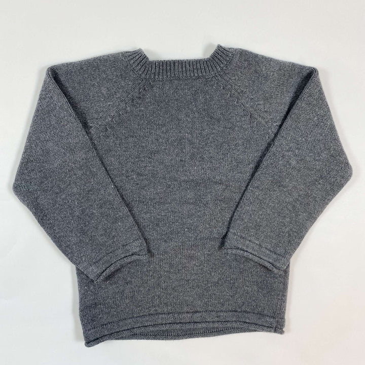 Sense Organics grey cable knit sweater 12-18M/86 2