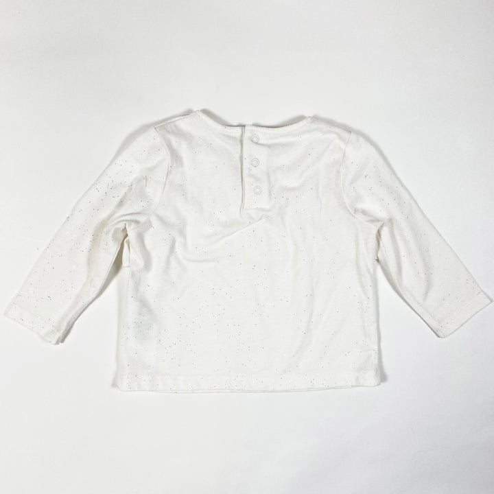 Billieblush white neon detail glitter blouse 12M/74