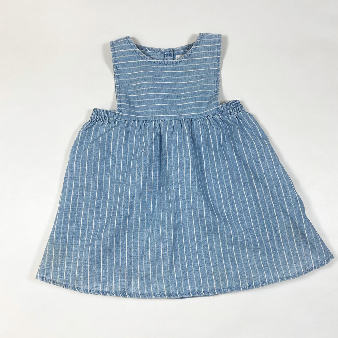 Zara light blue striped pinafore 18-24M/92 1