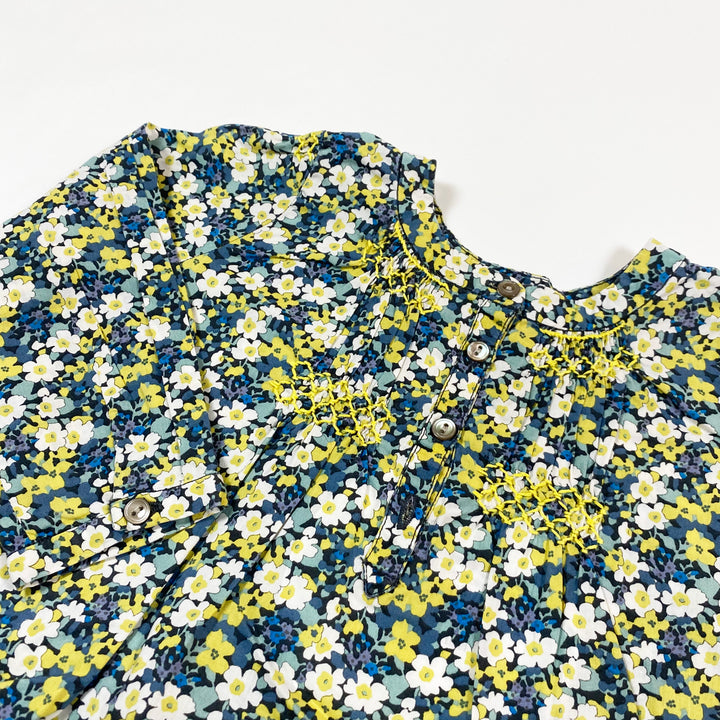 Bonpoint floral-print smocked blouse 18M 2
