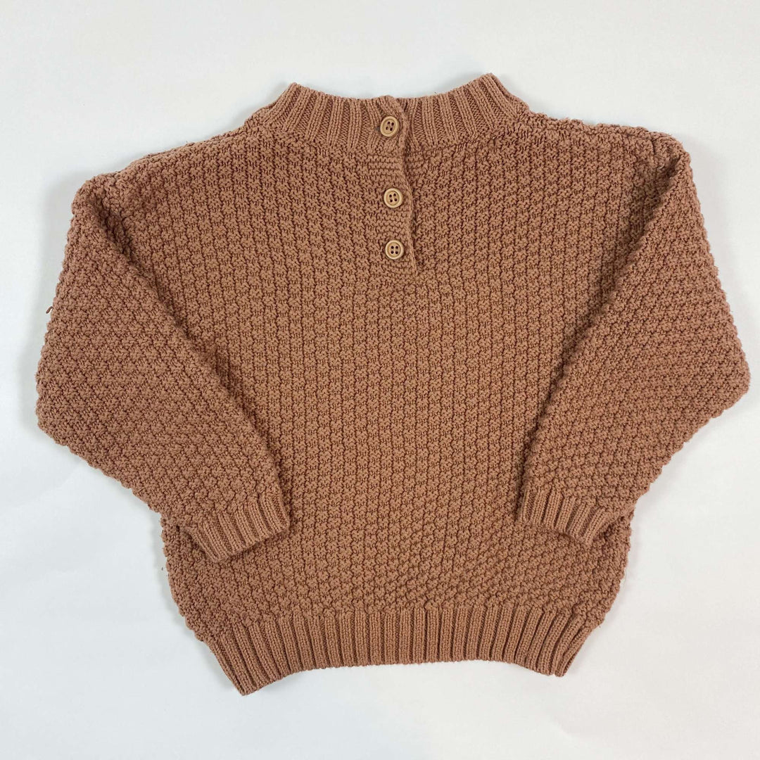 Quincy Mae soft brown knitted sweater 18-24M 2