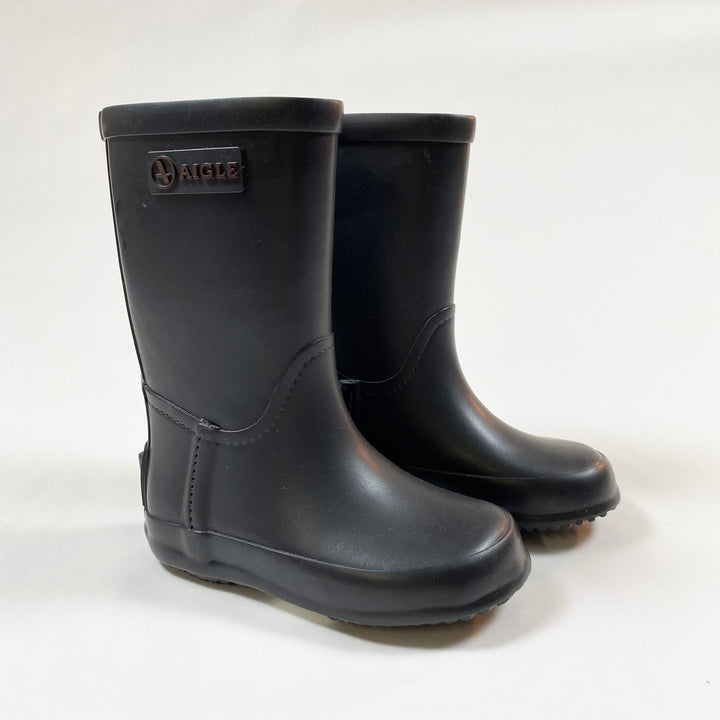 Aigle black wellies 22 1