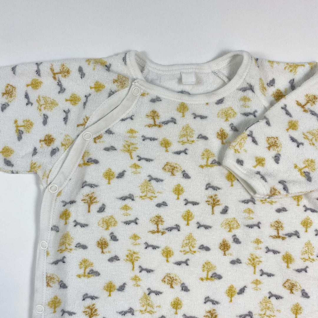 Petit Bateau fox print soft terry pyjamas 3M/60 2