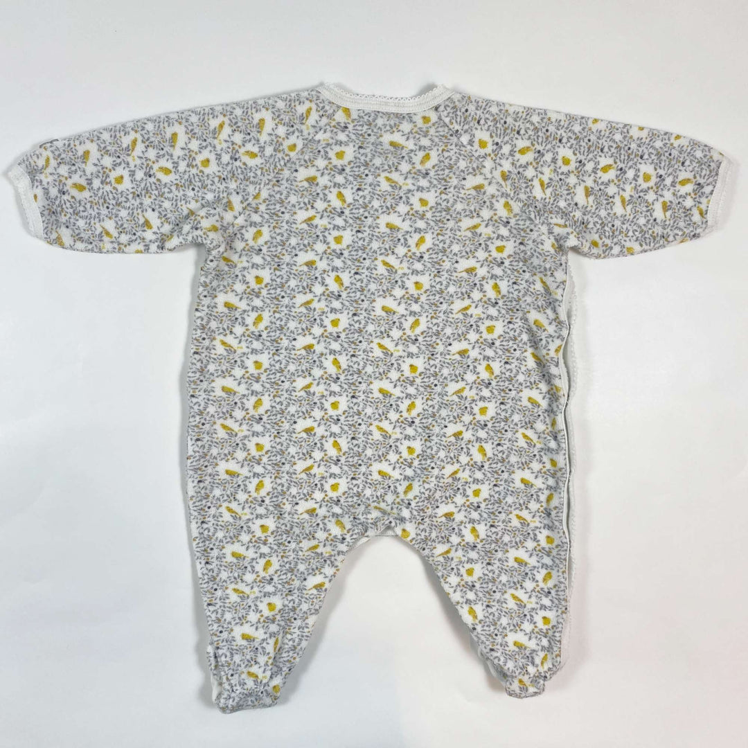 Petit Bateau bird print soft terry pyjamas 3M/60 3