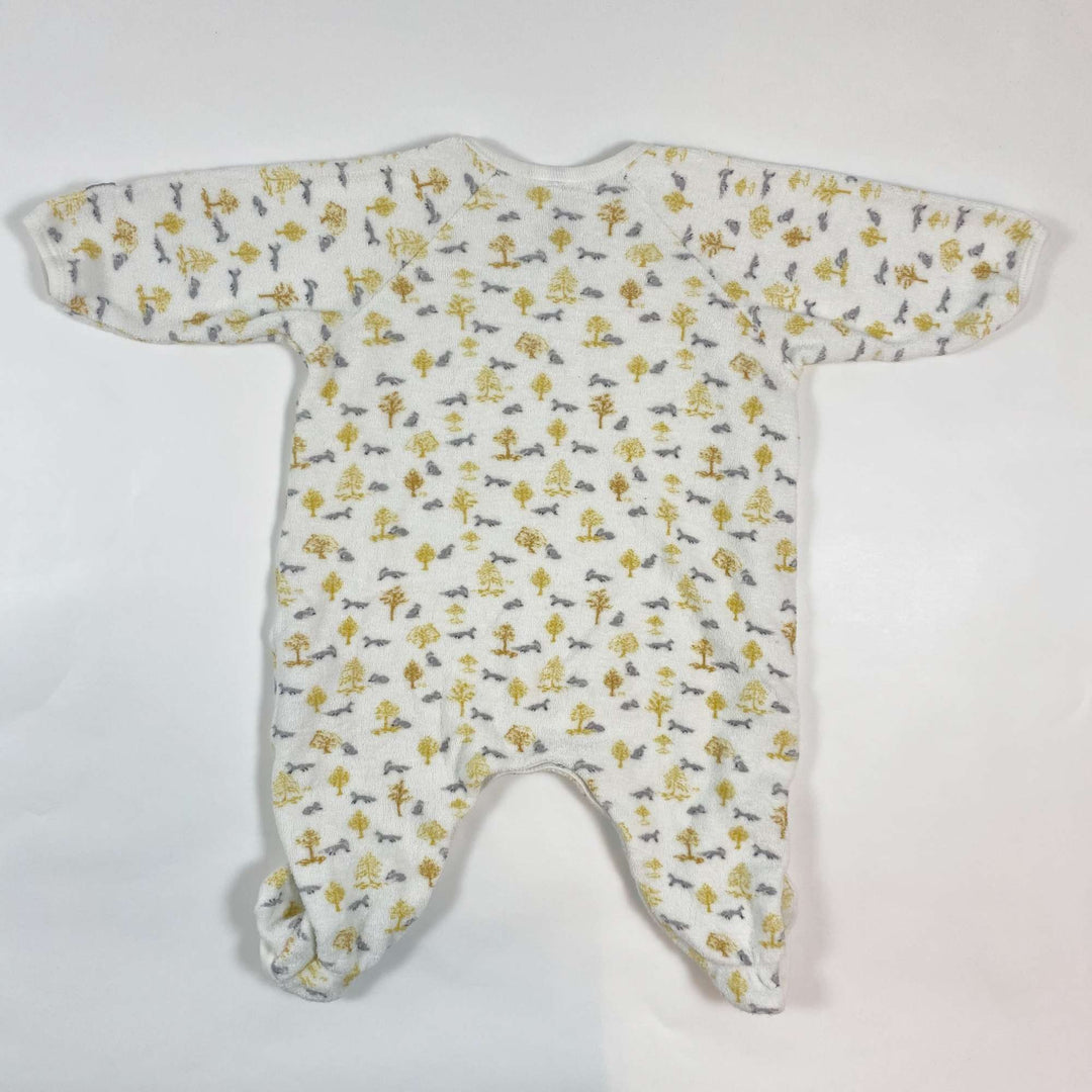 Petit Bateau fox print soft terry pyjamas 3M/60 3