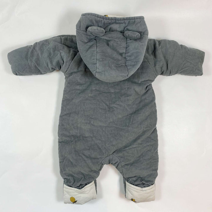 Konges Slojd pale grey corduroy overall 56/62 4