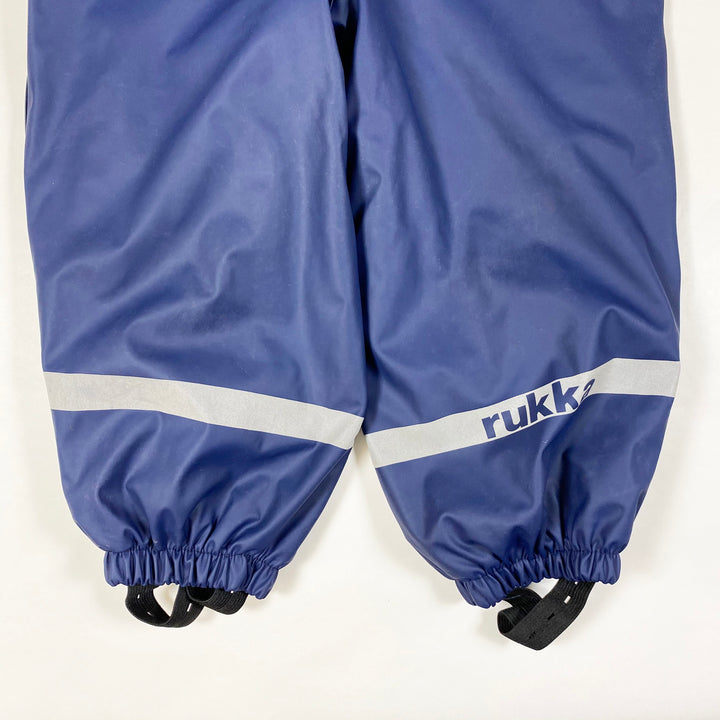 Rukka navy fleece lined rain pants with suspenders 92 2