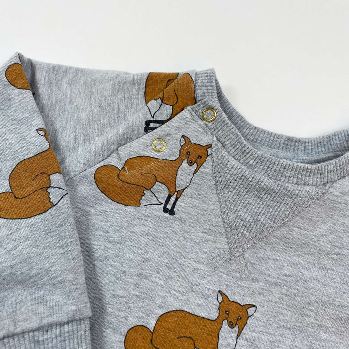 Mini Rodini grey fox print sweatshirt 68/74 2