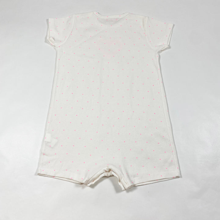 Bonpoint off-white pink heart romper 18M 3