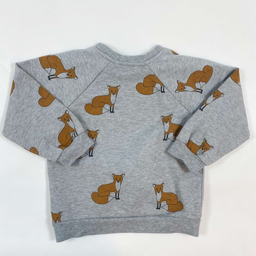 Mini Rodini grey fox print sweatshirt 68/74 4