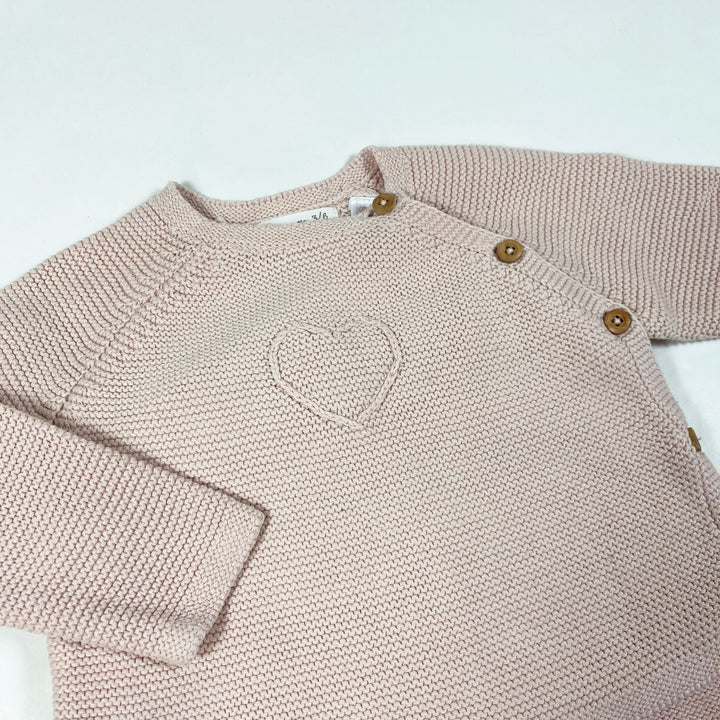 Zara soft pink cotton knit set 3-6M/68 2