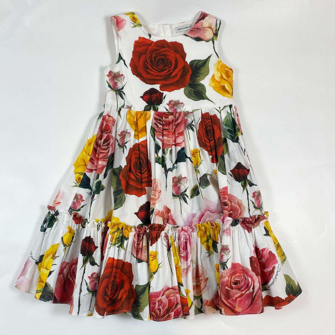 Dolce & Gabbana rose print cotton frill dress 4Y 1