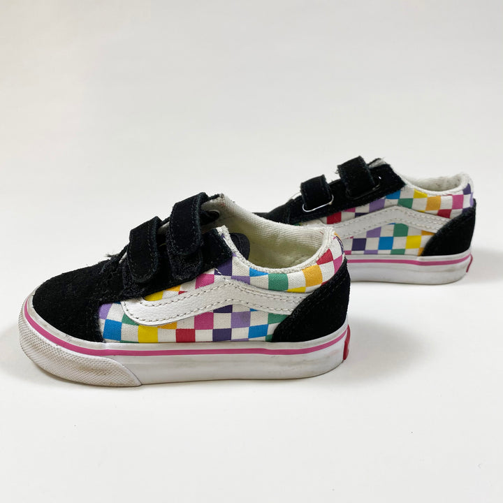 Vans rainbow check sneakers with black suede detailing 6