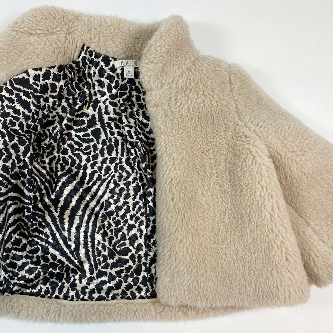 Bealight fake fur leopard lined jacket 3Y/98 2