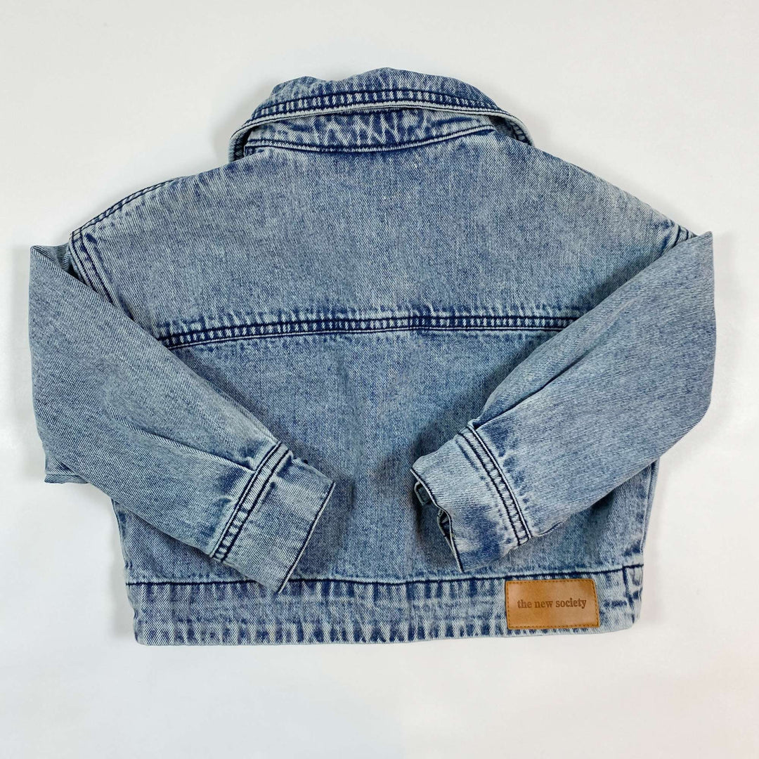 The New Society stonewashed cropped denim jacket 4Y 3