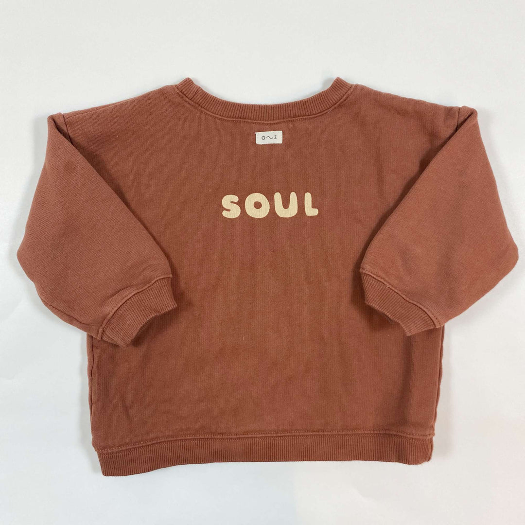 Organic Zoo brown Heart sweatshirt 1-2Y 2