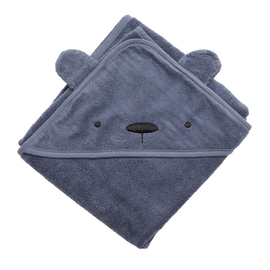 Sebra bramble blue Milo the bear hooded towel Second Season 84 x 84 cm