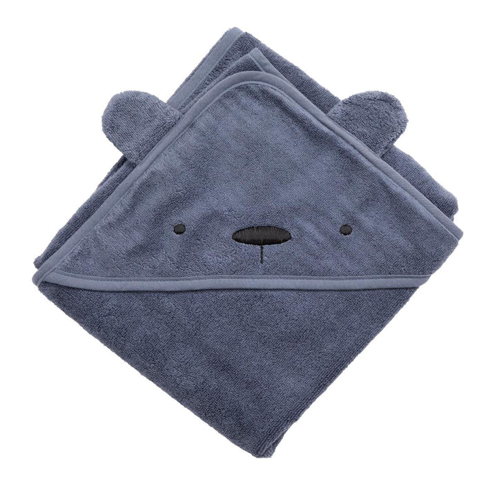 Sebra bramble blue Milo the bear hooded towel Second Season 84 x 84 cm