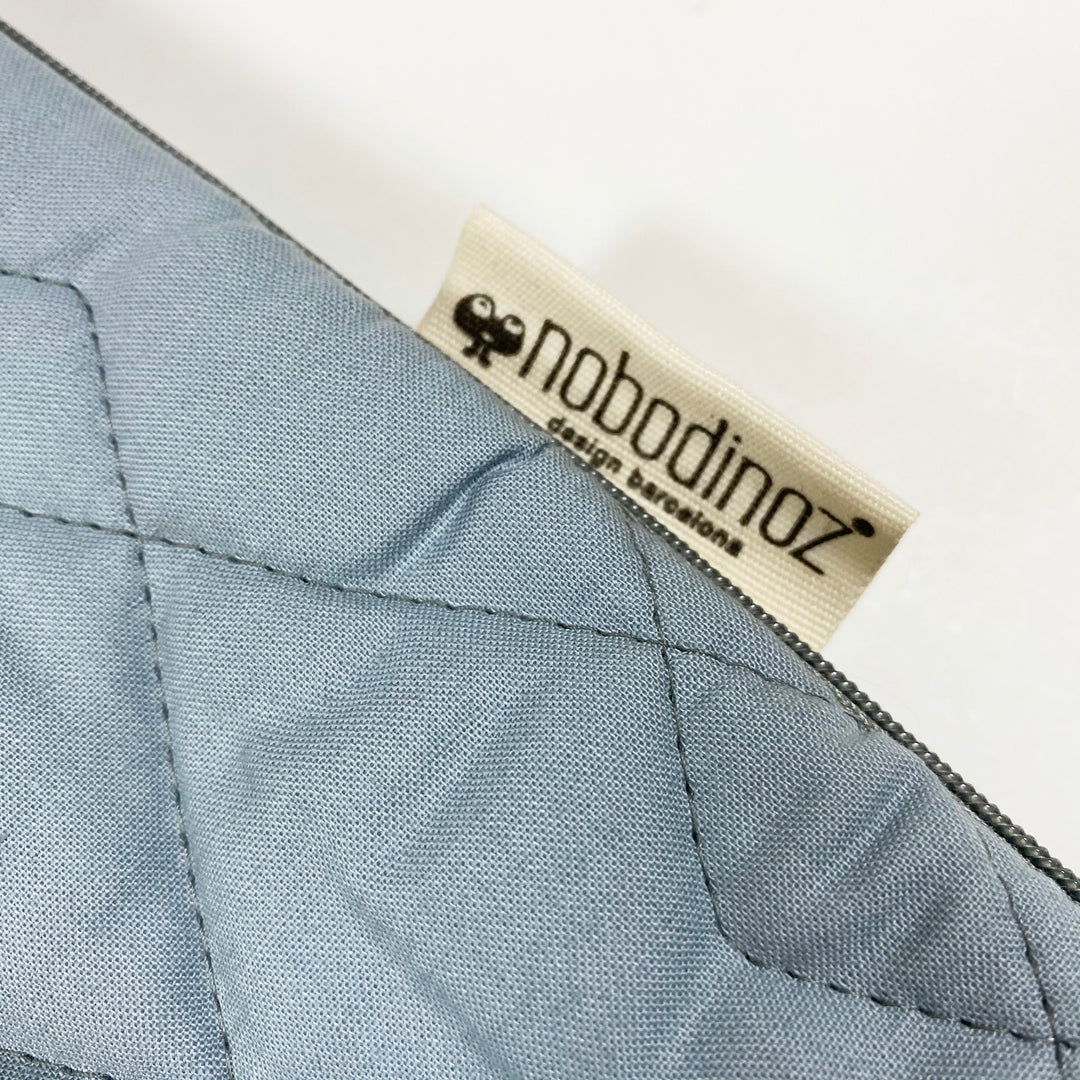 Nobodinoz blue/grey quilted 'oslo xl' sleeping bag Second Season 90cm 2.2 TOG