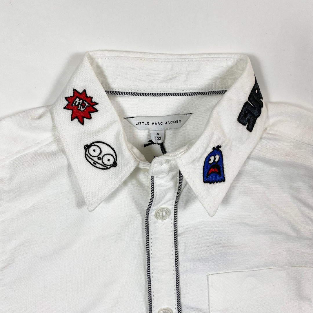 Little Marc Jacobs white comic embroidered shirt 4Y/102 2