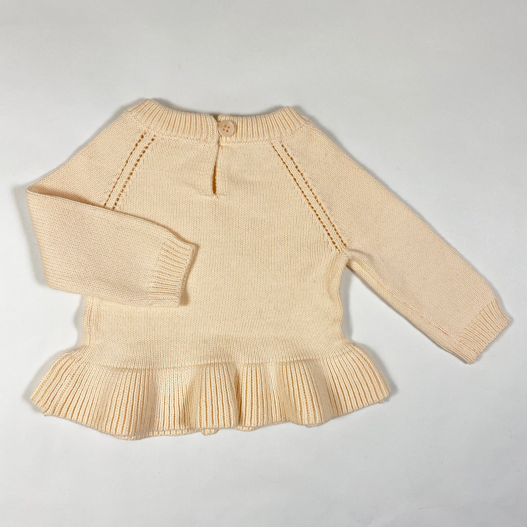 Jamie Kay peachy peplum detail jumper Second Season 3-6M