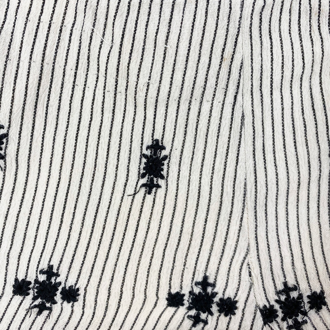 Zara ecru/black striped shorts with embroideries 12-18M/86cm