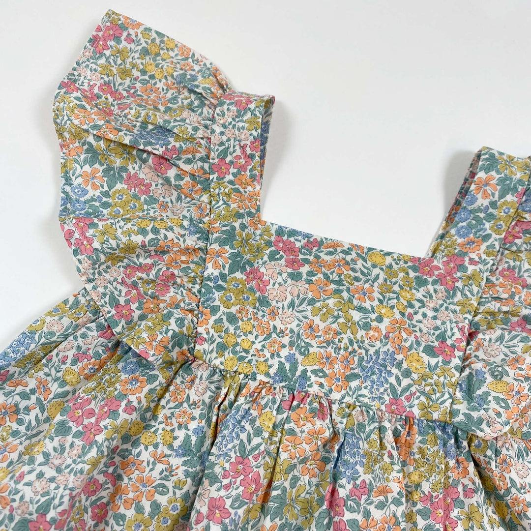 Olivier London blue/orange floral print sleeveless sun dress 2-3Y 2