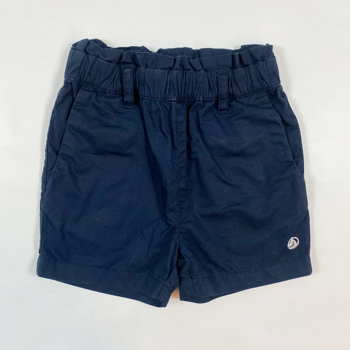 Petit Bateau navy cotton frill hem shorts 4Y/104 1