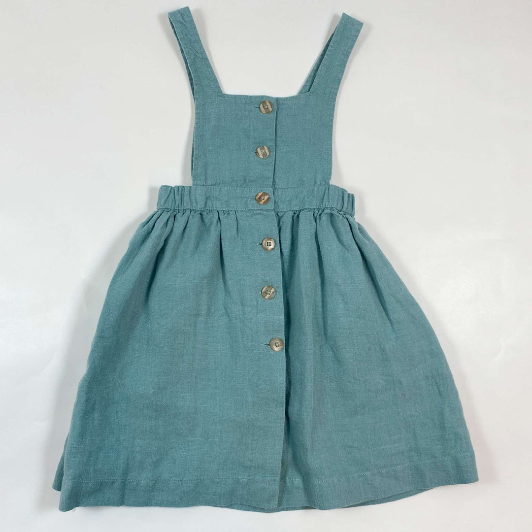 Olivier London turquoise linen pinafore 3-4Y 2