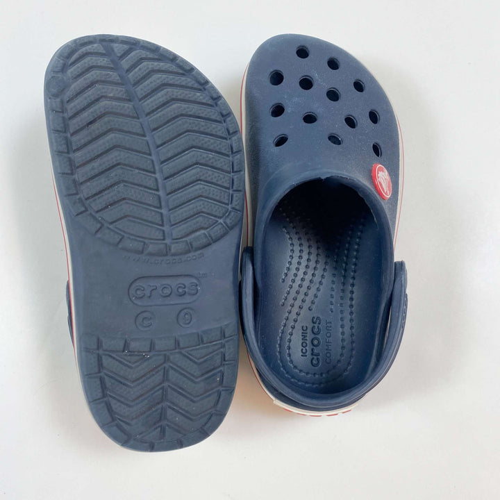 Crocs navy slippers 9/25.5 2