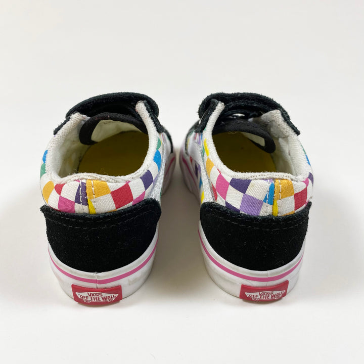 Vans rainbow check sneakers with black suede detailing 6