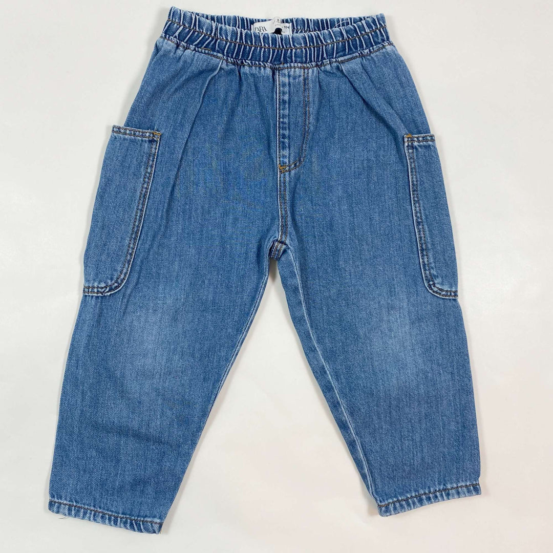 Zara faded denim pants 3-4Y/104 1