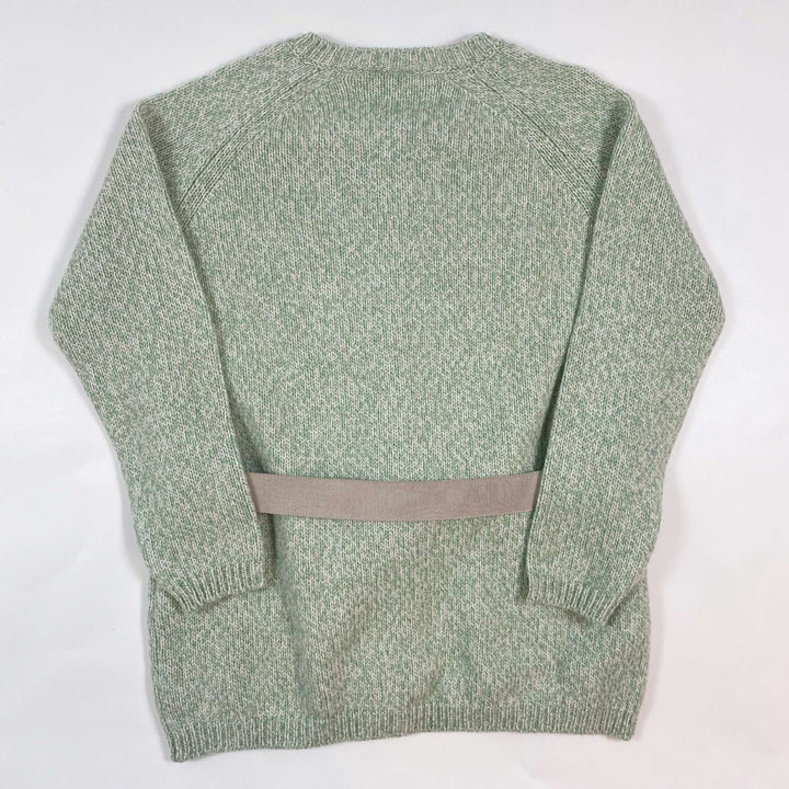 Il Gufo green melange wool mix cardigan with belt 6Y 3