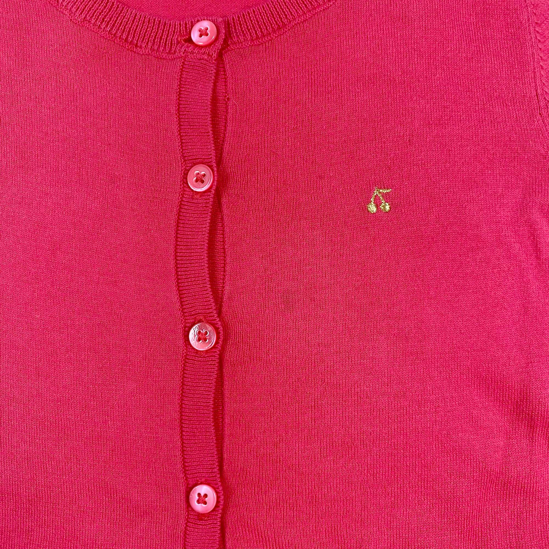 Bonpoint pink cotton cardigan 8Y 2