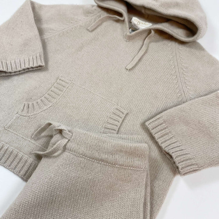 Ovale beige cashmere hoodie & pants 18M 2