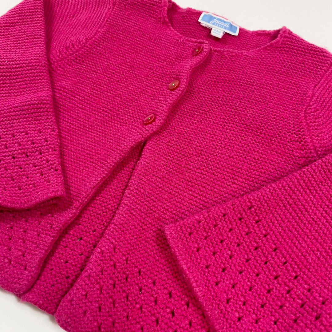 Jacadi hot pink cardigan 24M/88cm 2