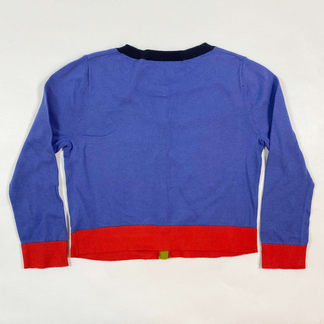 Bonpoint blue colour block cardigan 4Y 2