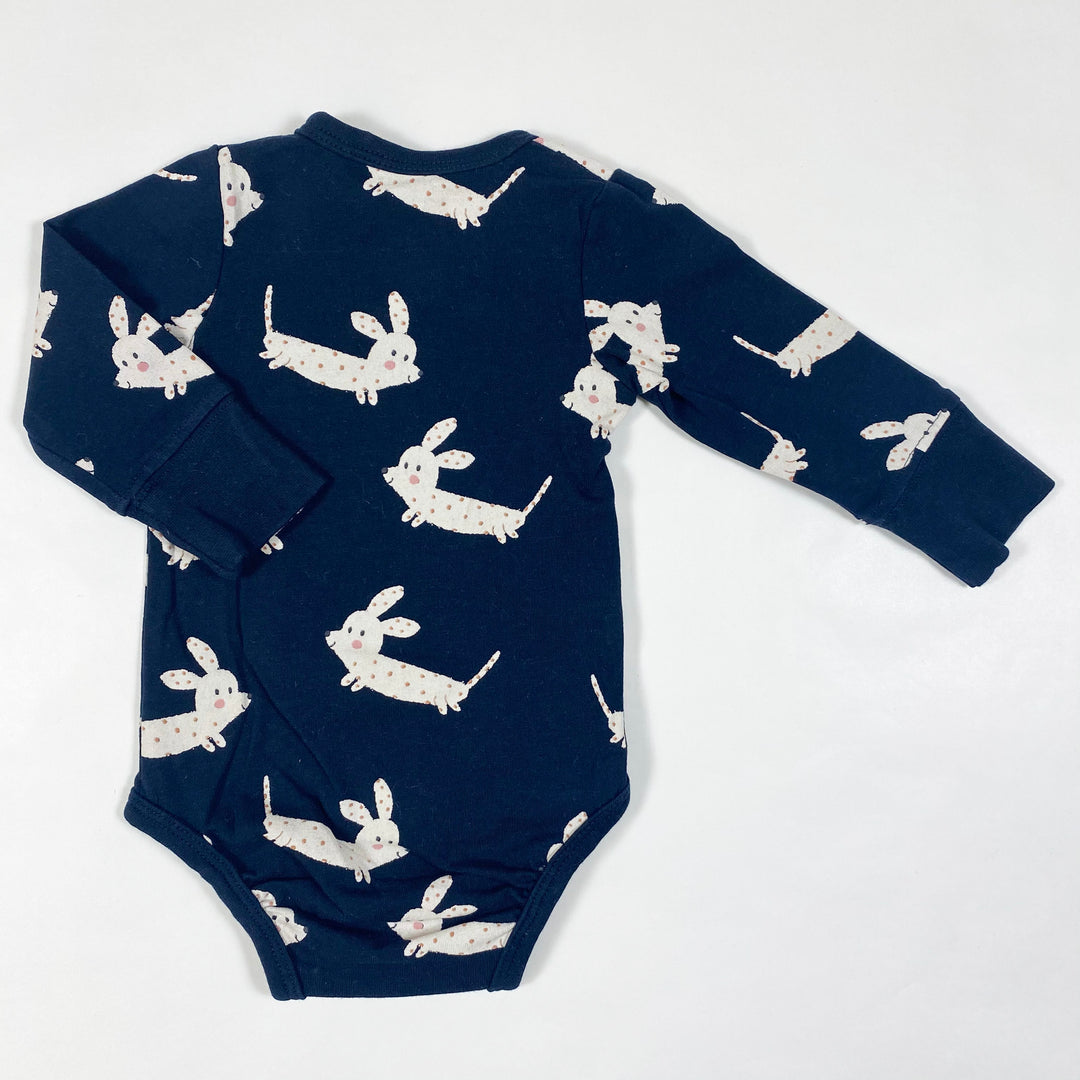 Lindex navy dog wrap body 56/1-2M 2