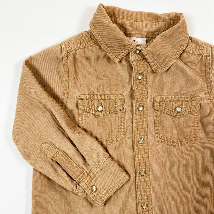 Zef camel corduroy shirt  2Y 2