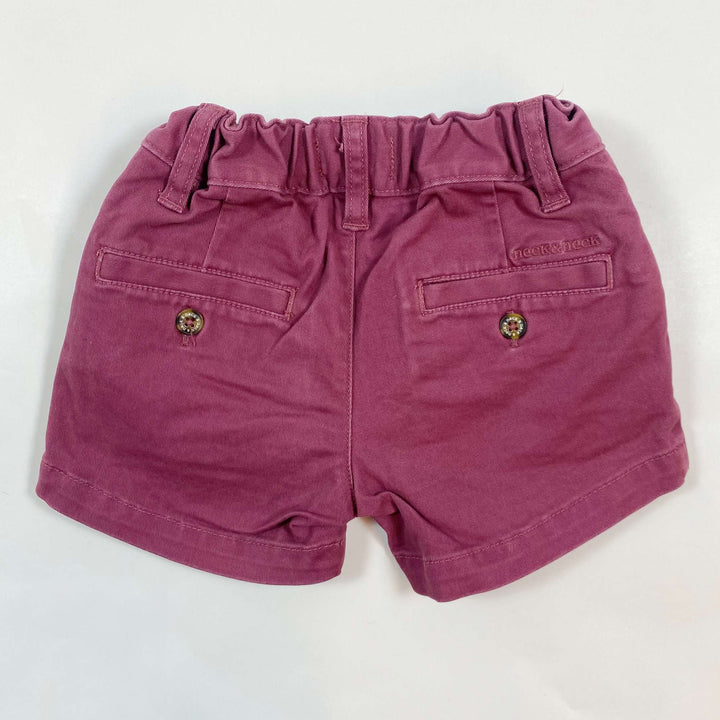 neck & neck pale burgundy shorts 18M 2