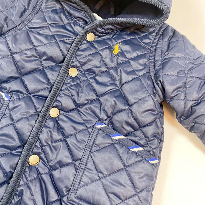 Ralph Lauren navy quilted overall 3M 2