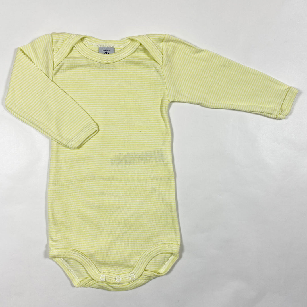 Petit Bateau neon yellow body 6M/67 1