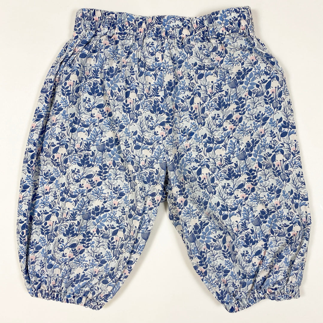 Serendipity Organics blue floral summer trousers 62/3M