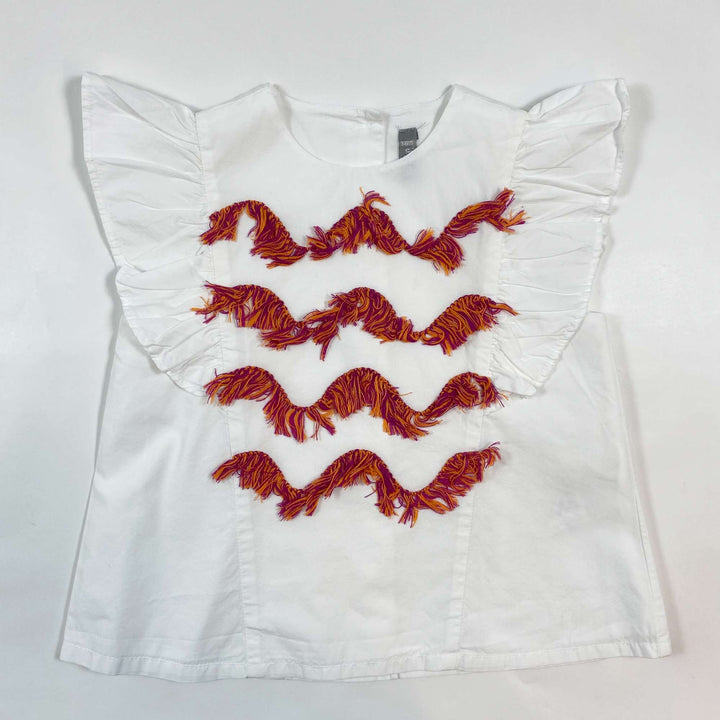 Il Gufo white embroidered top 3Y 1