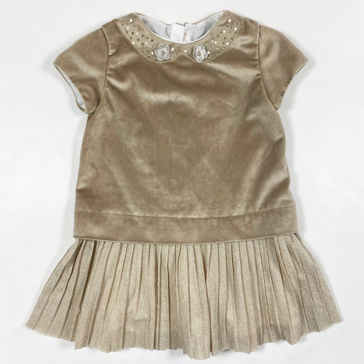 Mayoral beige velvet dress 2Y/92 1