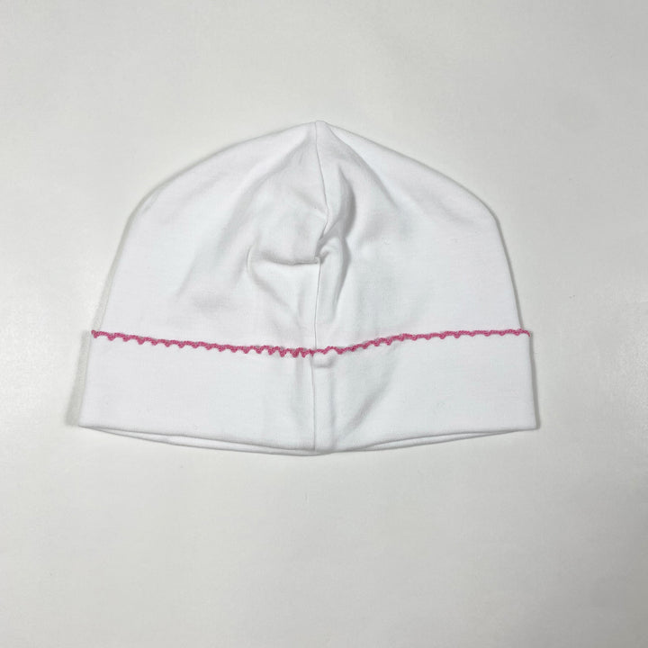 Harrods white baby hat heart one size 2