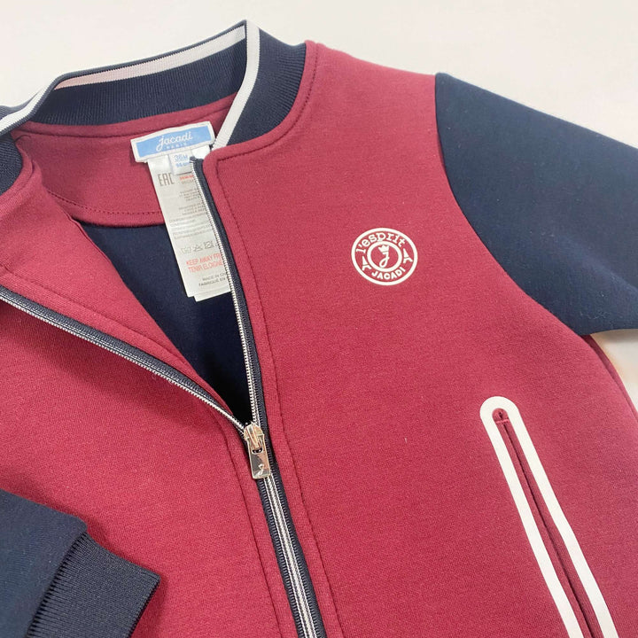 Jacadi red/navy college jacket 36M/96 2