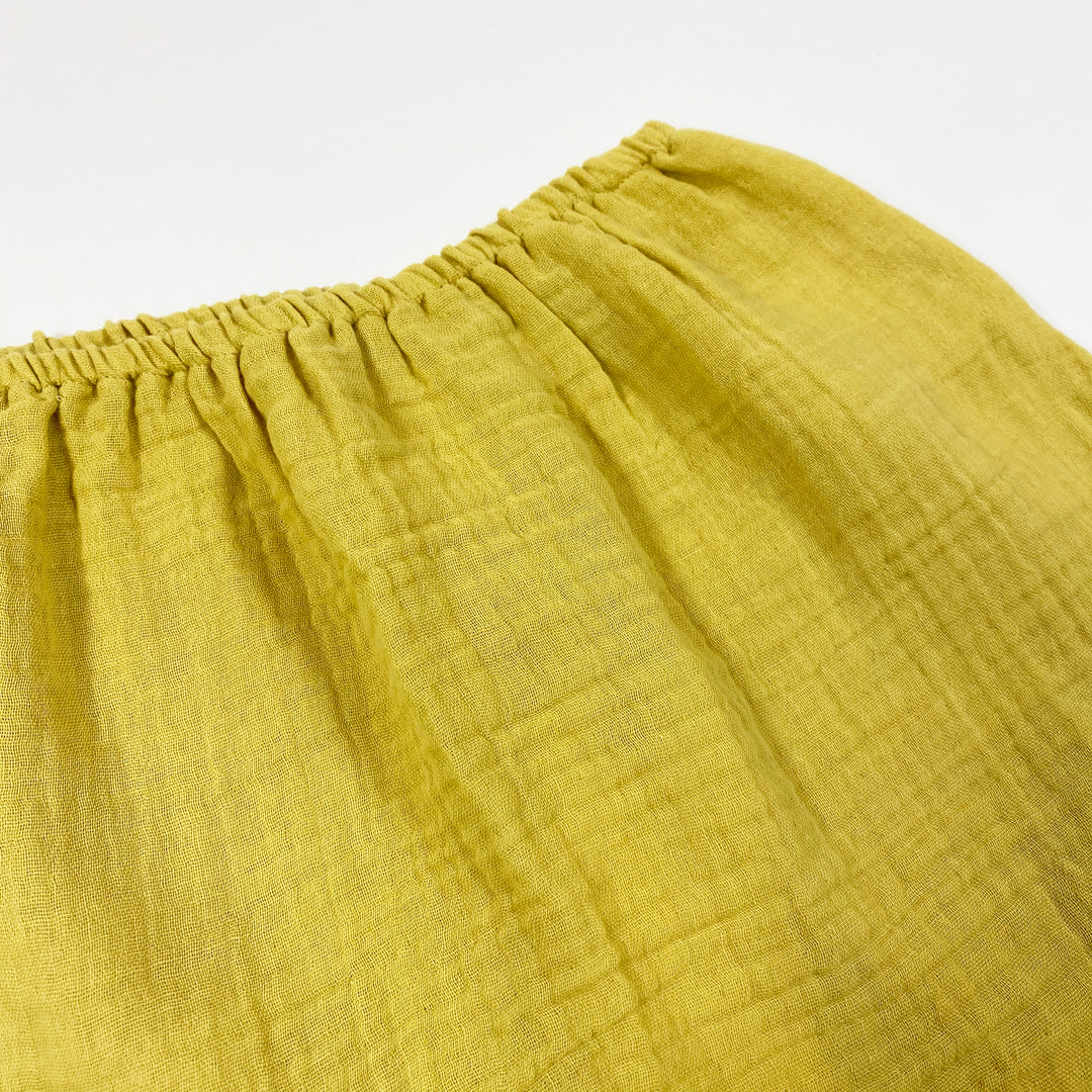 Boy + Girl lime muslin shorts Nico Mustard Second Season 12-18M