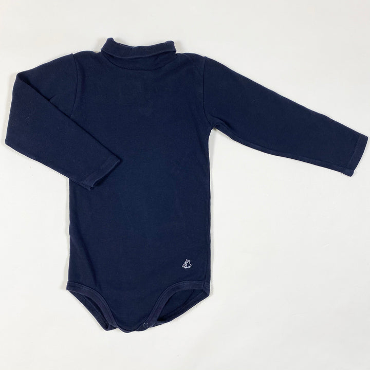 Petit Bateau marineblauer langärmeliger Rollkragen-Body 24M/86